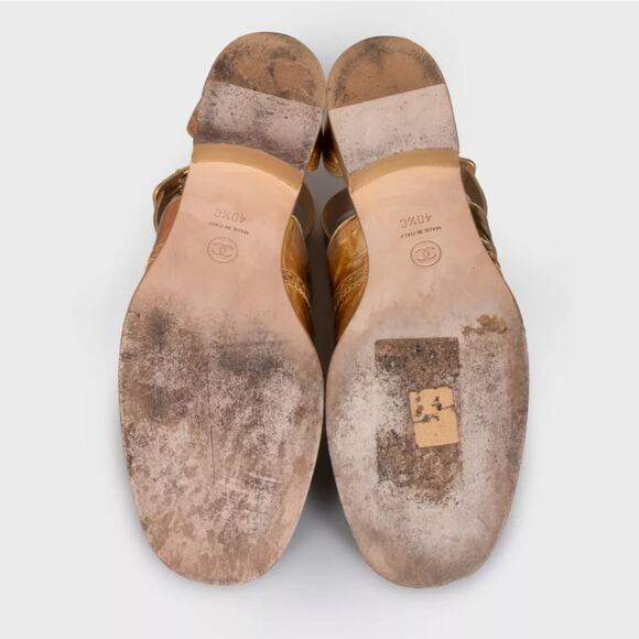 Chanel CC Logo Calfskin & Suede Oxfords Sz. 40.5 - Picture 5 of 5